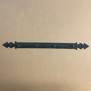 Black Wrought Iron Hanging Hook Rack